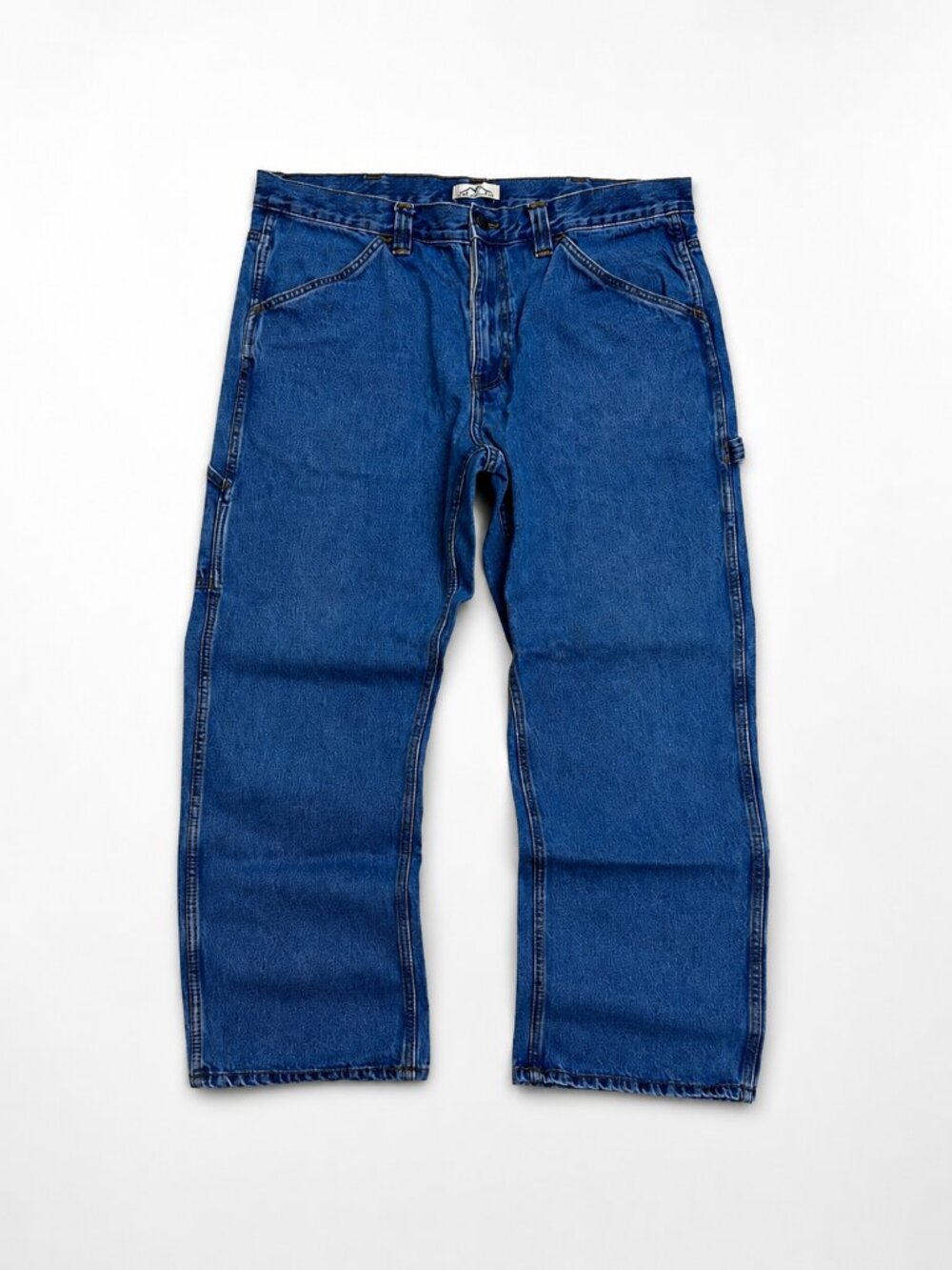 Blue Mountain Carpenter Jeans Men's 38x30 Blue Denim Relaxed Fit Workwear Pants
